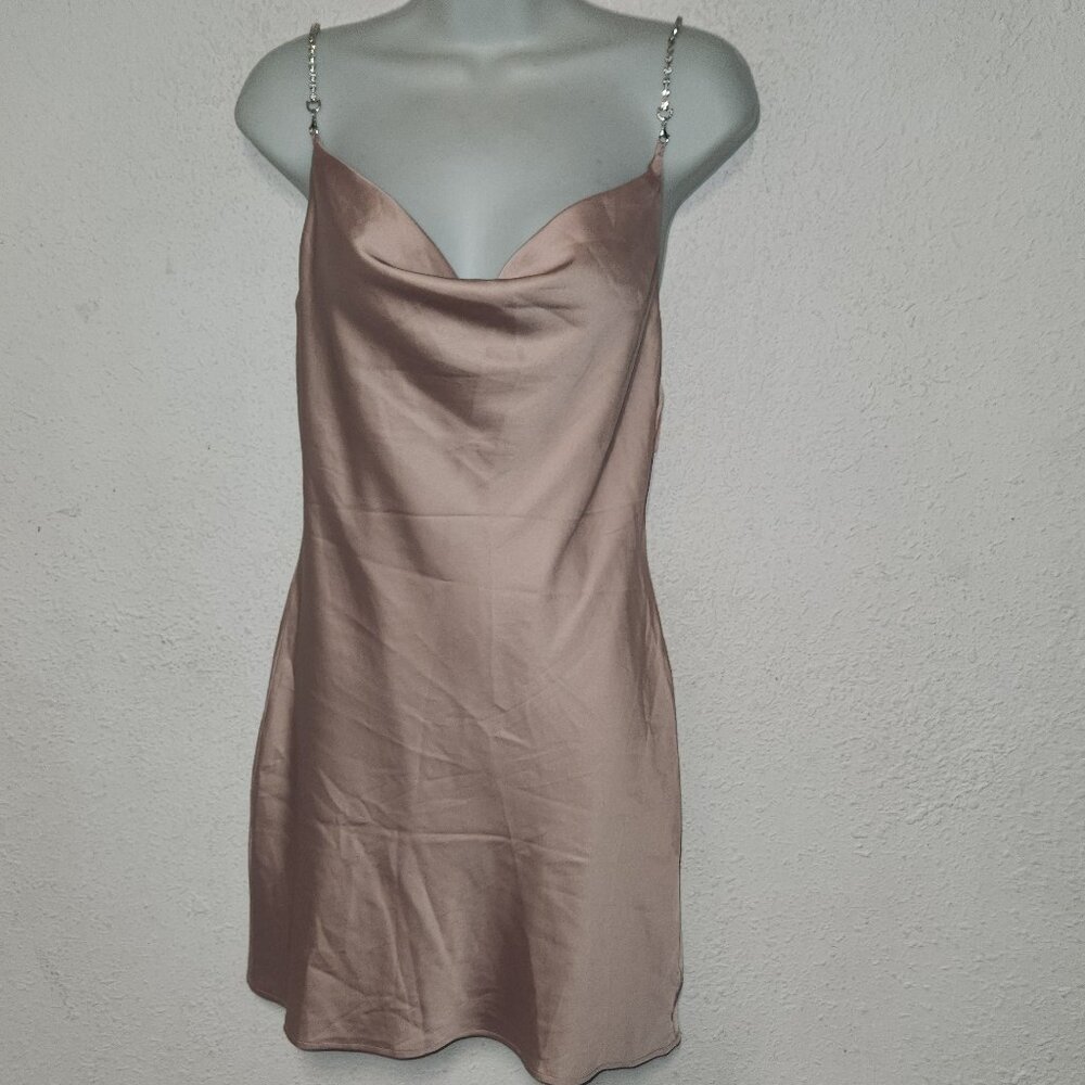 G SLIP DRESS, light Lavendar with rhinestone straps size Small-P